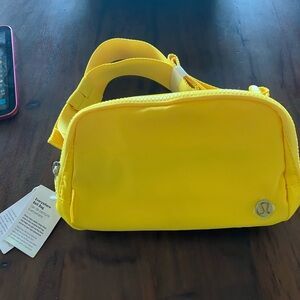 lululemon athletica Yellow belt bag NWT